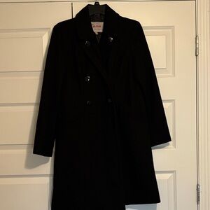 Classic Black Women's Wool Blend Coat